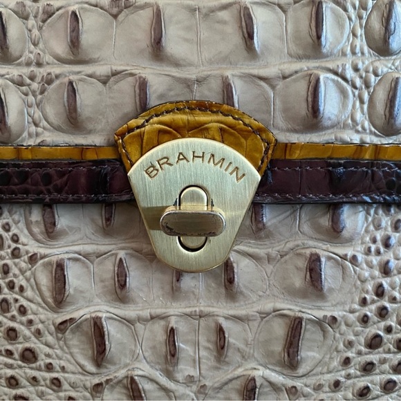 Gorgeous Brahmin Annabelle Tricolor Satchel w/Strap - Picture 4 of 7